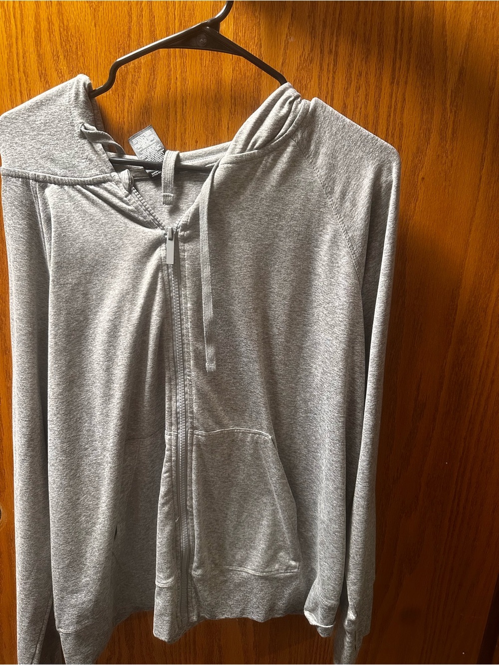 Light Gray Zip-Up Hoodie